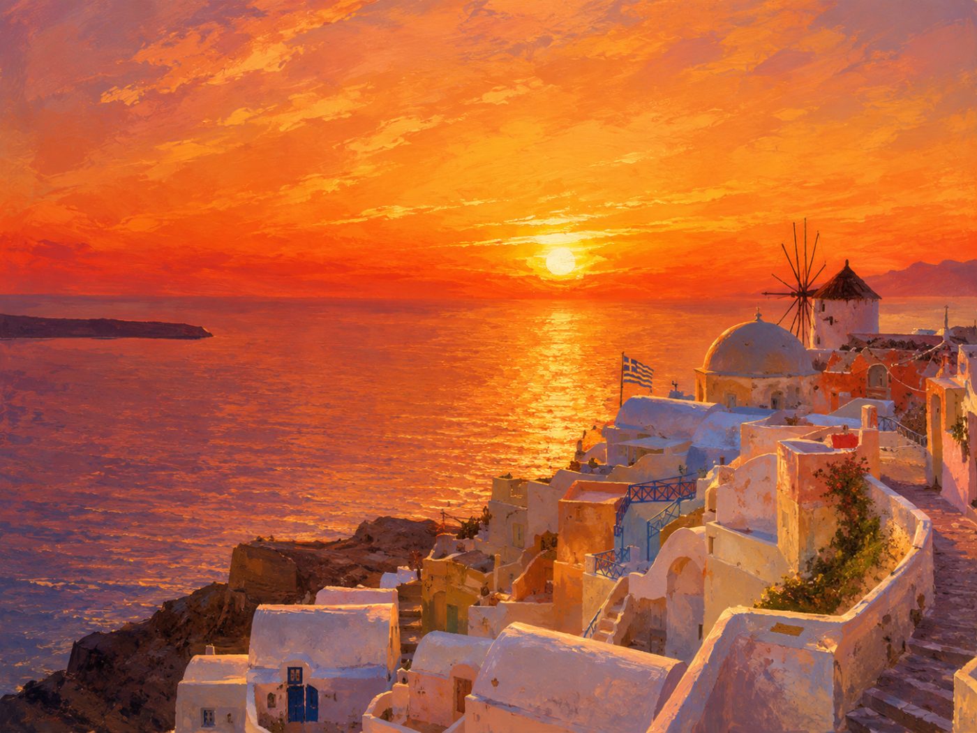 Ηλιοβασίλεμα στην Οία, Σαντορίνη (Κυκλάδες)